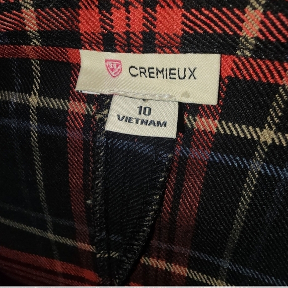 Cremieux Plaid Black/Red Holiday Charm  women's dress 10 NWT - Picture 7 of 7